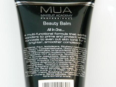 MUA All in One BB Cream Ingredients