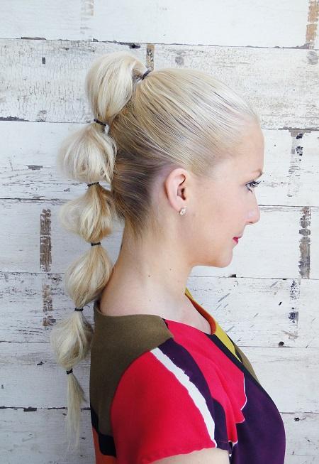 Teased Bubble Ponytail