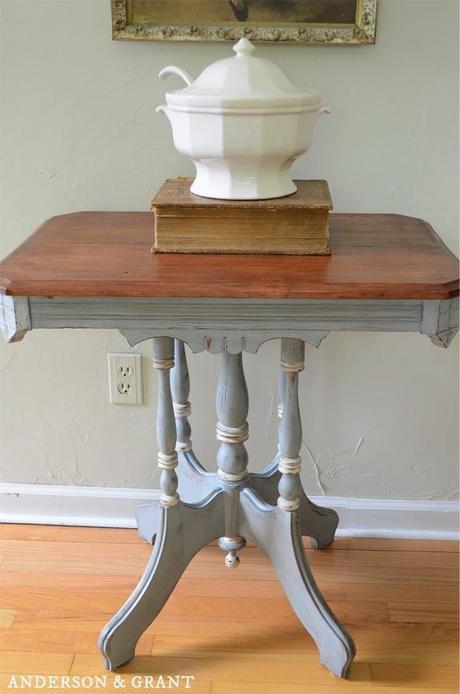 Tour Through Blogland Distressed and Painted Table from Anderson + Grant