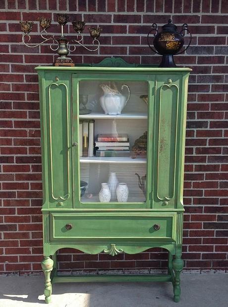 Tour Through Blogland green cabinet