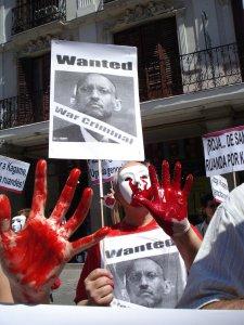 Protest against Paul Kagame - Madrid - July 2010