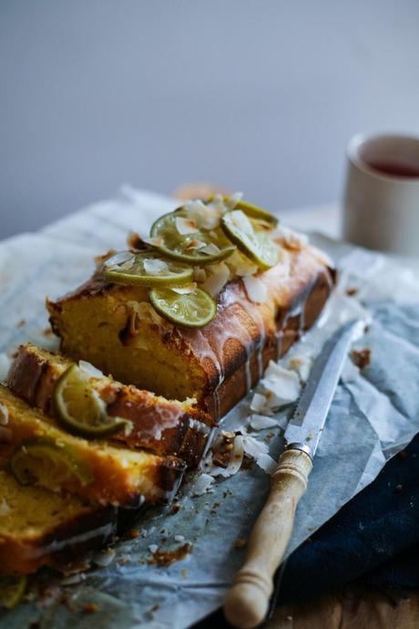 lime and coconut loaf cake
