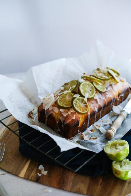 lime and coconut loaf cake