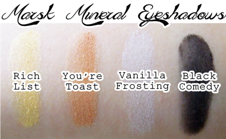 marsk mineral eyeshadow rich list you're toast vanilla frosting black comedy