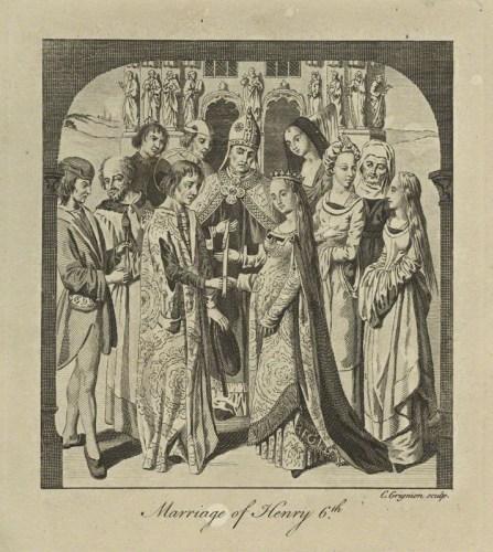 NPG D23763; The Marriage of King Henry VI to Margaret of Anjou by Charles Grignion