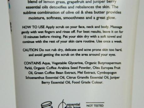 Aroma Magic Coffee Bean Scrub Ingredients
