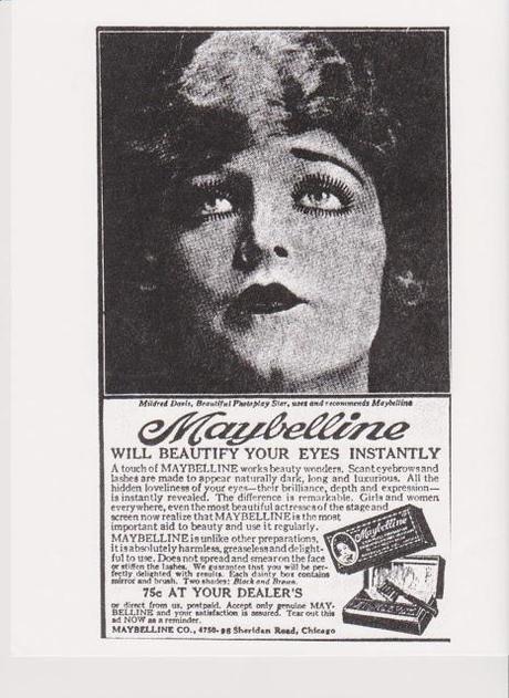 Beautiful Silent Film Stars endorse Maybelline and promote the Women's Movement