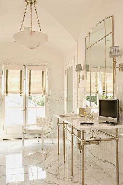 White and Neutral Rooms with Pops of Color and Gold