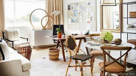 White and Neutral Rooms with Pops of Color and Gold