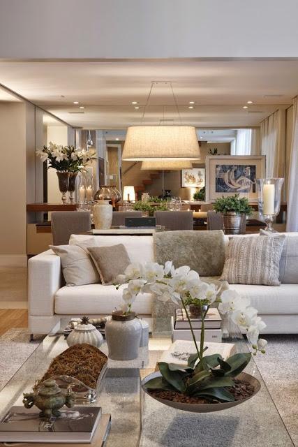 White and Neutral Rooms with Pops of Color and Gold