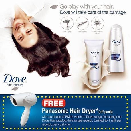 Deals:Buy Dove. Get Panasonic Hair Dryer for FREE!
