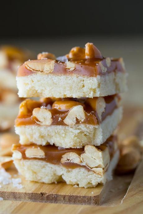 Salted Caramel Cashew Bars