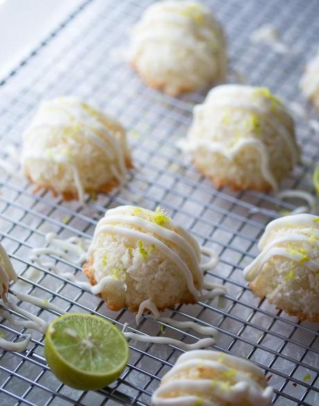 Key Lime and White Chocolate Coconut Macaroons