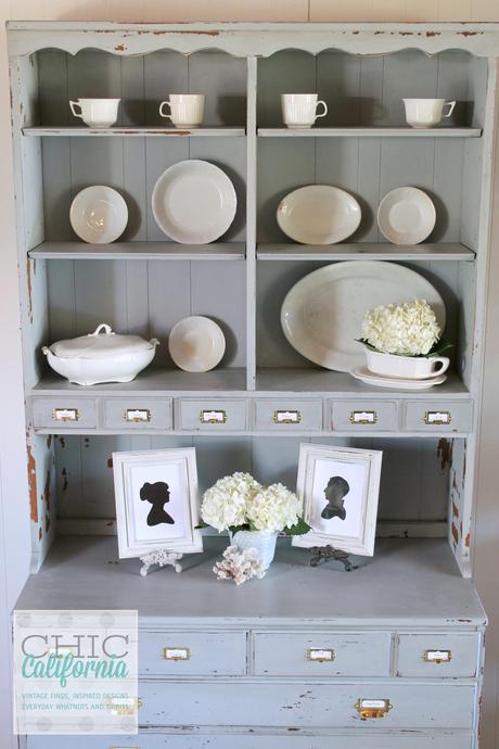 Gray Hutch Makeover from Chic California