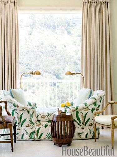 house beautiful floral living room decor