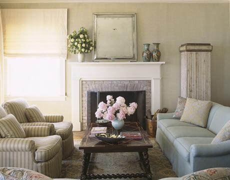 house beautiful neutral living room decor