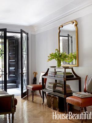 house beautiful traditional gray foyer design
