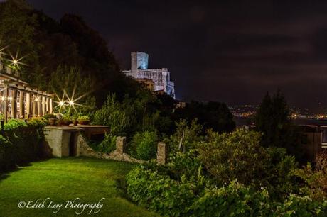 Lerici, Italy, Bay of Poets, night photography, long exposure, travel photography, Sea Castle, Doria Park Hotel