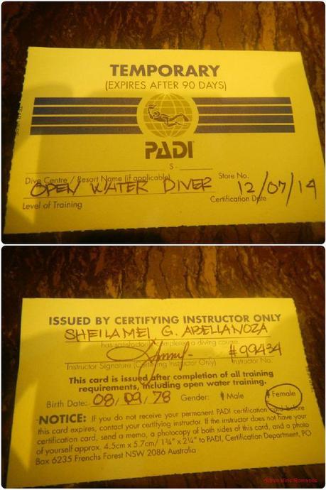 PADI Open Water Diver Certification