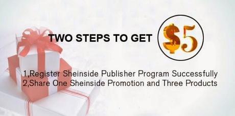 Register Sheinside Publisher Program successfully to get $5