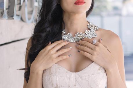 crystal necklace vintage inspired