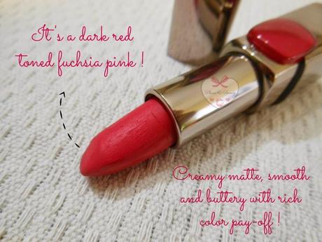 L'Oreal Paris Moist Matte Lipstick Raspberry Syrup : Review, Swatch, FOTD