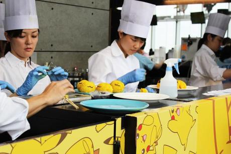 Thanks to our adventurous wanderings, we also bumped into a special Pokemon event (long lines of parents and children waiting for 2 hours or more) and these people were making special Pokemon food art