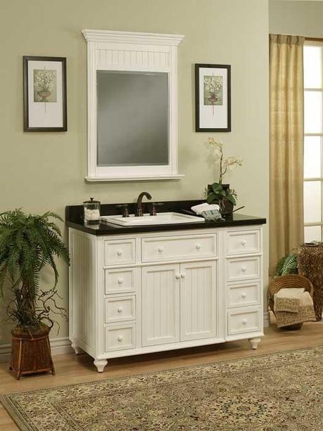 48 inch Cottage Retreat Cream White Vanity