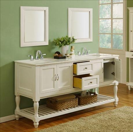 White Transitional Vanity with Dovetail Joinery