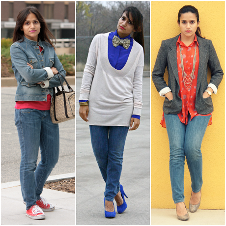 Three Ways To Style Basic Denims, Tanvii.com