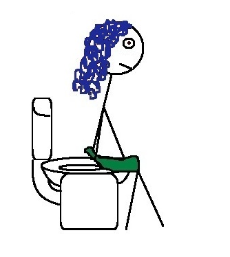 Jill cartoon drawing pooping toilet