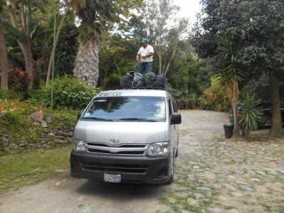 Our Night of Relaxation at Hotel San Buenaventura, Panajachel, Guatemala Onward minibus to Antigua was easy to sort and meant avoiding the chicken bus for once!