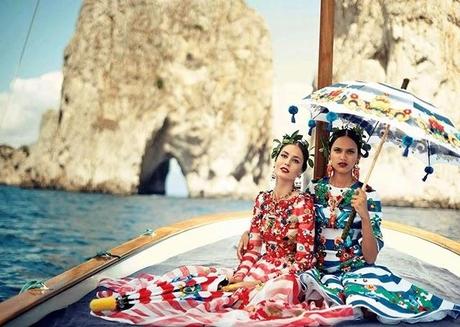 Nadja Bender, Kinga Rajzak & Dalianah Arekion In Dolce and Gabbana for Vogue Japan October 2014