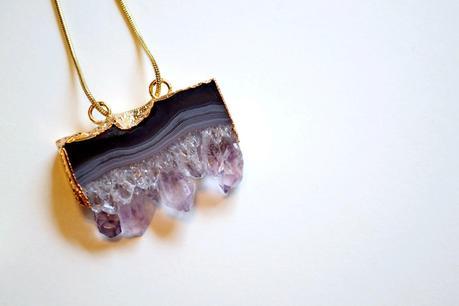 stone, semi-precious, purple, gem, amethyst, necklace, tocca jewelry