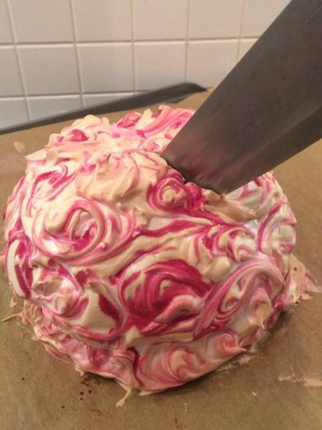 cutting into baked alaska moment of truth strawberries and cream design