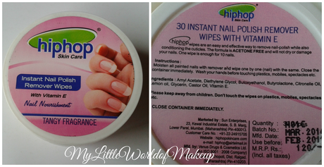 HipHop Instant Nail Polish Remover wipes Review