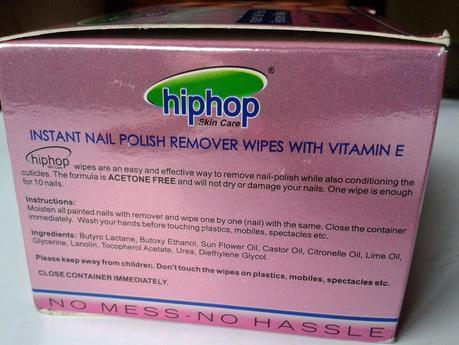 HipHop Instant Nail Polish Remover wipes Review