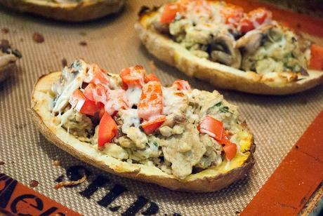 Stuffed Potatoes with Scrambled Eggs