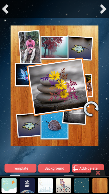 Collage feature of Colorlife photo editor