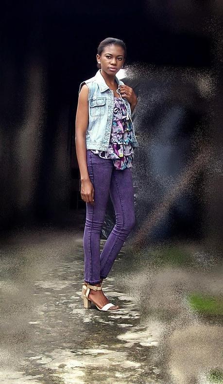 Lavender and Denim Vest