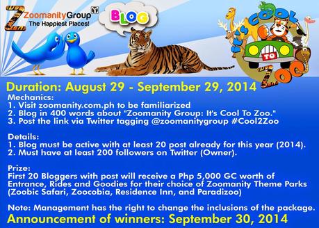 Zoomanity Group Contest for Bloggers