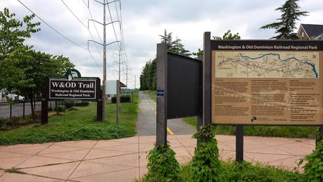 W&OD Bike Trail: South Arlington -> Where the Sidewalk Begins