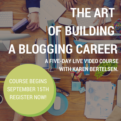 #Blogging course:  I learned how to make thousands of dollars on my blog from ONE tip from Karen @artofdoingstuff   This will be a FAB course!!  Register before Sept 15.  #video #blog #howToBlog #monetize 