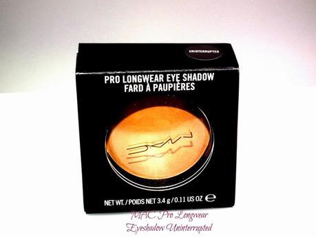MAC Pro Longwear Eyeshadow Uninterrupted Swatches