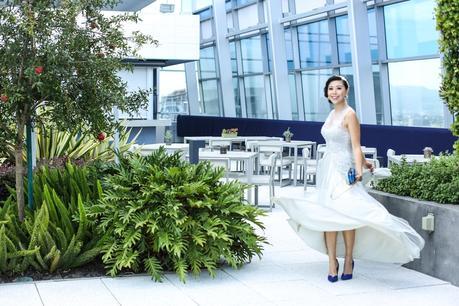 Cobalt blue outfit inspiration Justfab heels T.J. Maxx clutch Rent the Runway evening gown Catherine Deane
