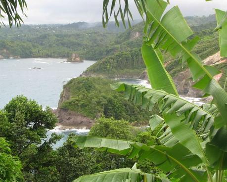 view of Calibishie coastline from a hill