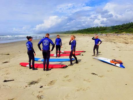 Surfing in Ucluelet, BC with Wick'd Surf Camps