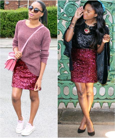 Outfit Ideas: The Sequin Skirt, Day To Night