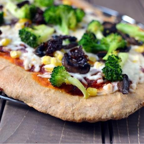 California Veggie Pizza Recipe on Whole wheat Crust