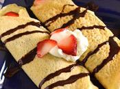 France Whole Wheat Crepês with Banana, Strawberry Nutella Filling